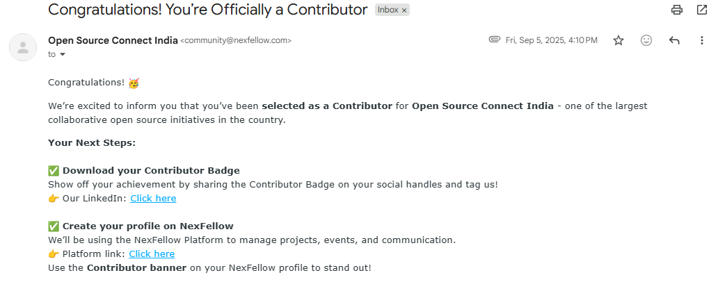 OSCI Selection Mail